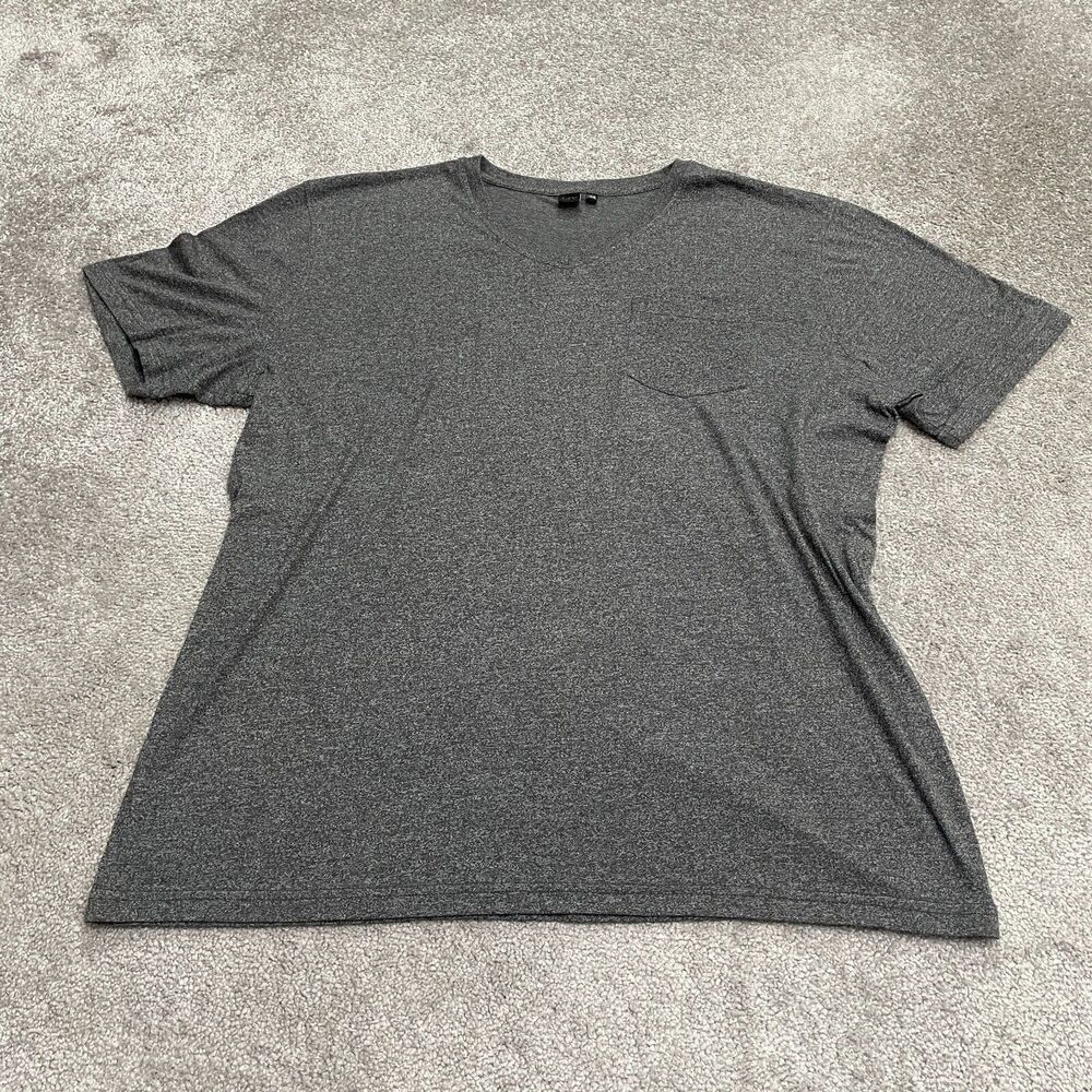 Liv Basic T-Shirt Womens XXXL Dark Gray V-Neck Short Sleeve Casual Stretch Tee